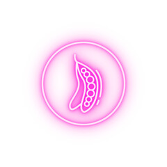 Bean vegan neon icon