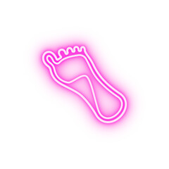 Adhesive feet orthopedic insoles neon icon