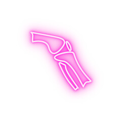 Bones joint knee leg neon icon