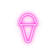 Ice cream eat neon icon
