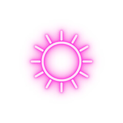 Sun weather neon icon
