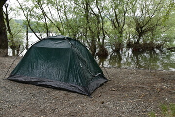 tent in the forest