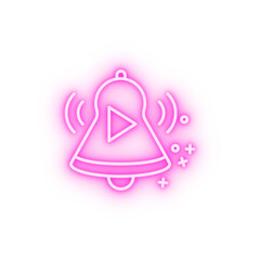 Notification alarm social media neon icon