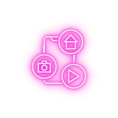 Smartphone smartphone neon icon