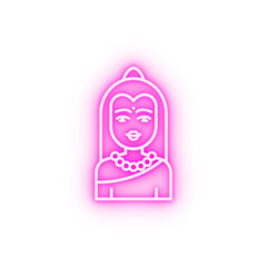 Guru Hindu God neon icon