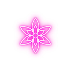 Mandala Diwali neon icon