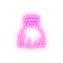 Hijab veil woman Muslim neon icon
