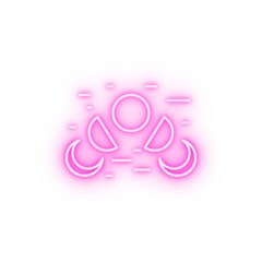 Obraz premium Ramadan Month half moon neon icon