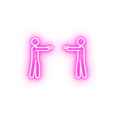 battle conflict neon icon