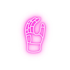 Obraz premium Robotic arm neon icon