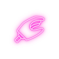 Prosthetic arms neon icon