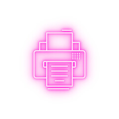 Printer neon icon