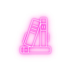 Books neon icon