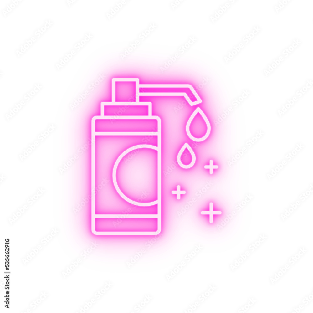 Canvas Prints Cream bottle neon icon