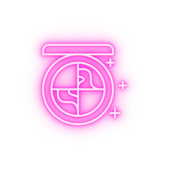 Brush makeup neon icon
