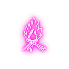 Fire magic neon icon