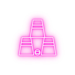 Magic trick neon icon