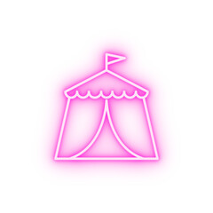 Tent magic neon icon