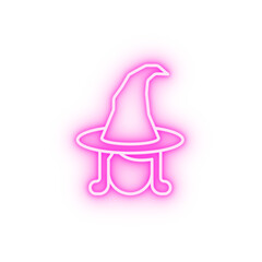 Magician magic woman witch neon icon