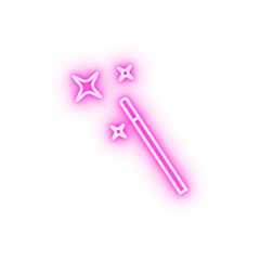 wand magic neon icon