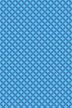 Cross-stitch pattern blue portrait background
