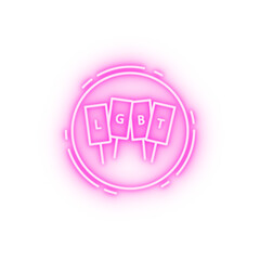 Sticks lgbt neon icon