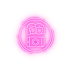 Obraz premium Love story lgbt neon icon