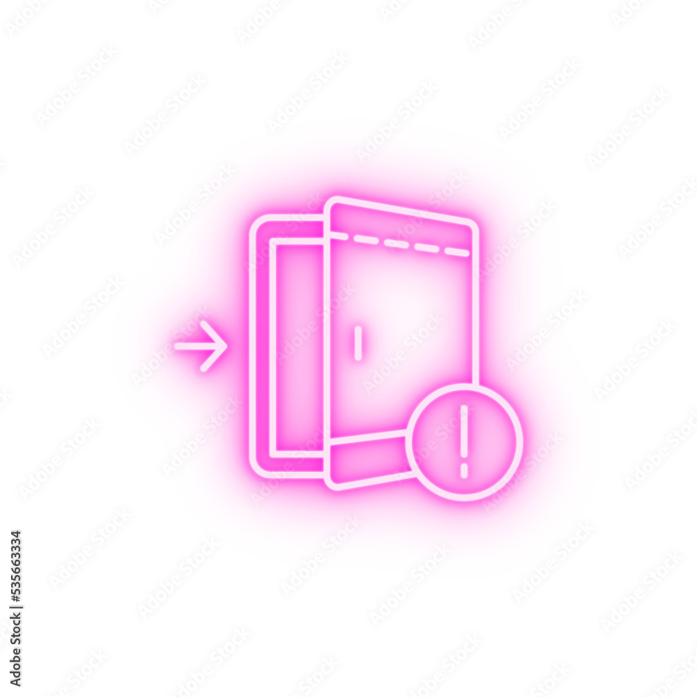 Poster Emergency exit neon icon