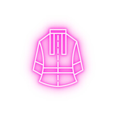 Fireproof clothes safety neon icon