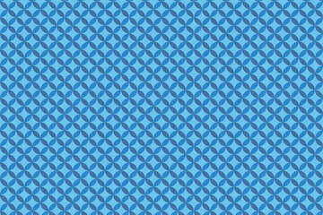 Japanese vintage seamless pattern with shiny blue stars