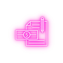 Wage neon icon