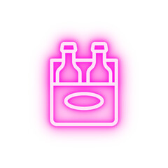 Beer box beers neon icon