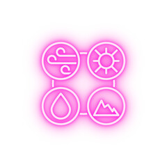 Elements neon icon