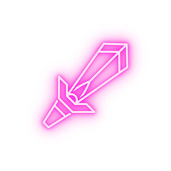Sword neon icon