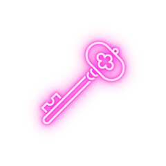 Key neon icon