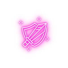 Sword neon icon