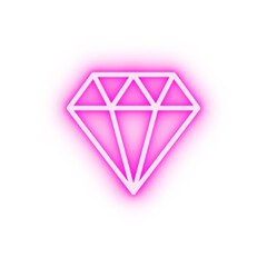 Diamond stone neon icon