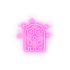 Obraz premium Ghost astonishment neon icon