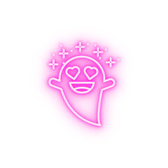 Ghost lovely neon icon