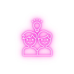 Friends idea creative neon icon