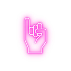 Obraz premium Finger hand promise neon icon
