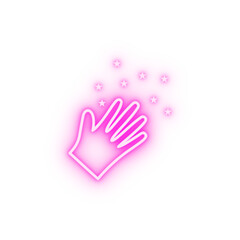 Fototapeta premium Magic hand power neon icon