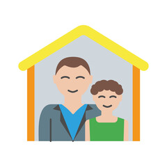 Home, family colored icon. Simple colored element illustration. Home, family concept symbol design from family set. Can be used for web and mobile