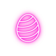Egg Easter neon icon