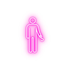 one armed man neon icon