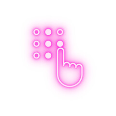 alphabet for the blind neon icon