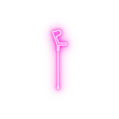 crutch neon icon