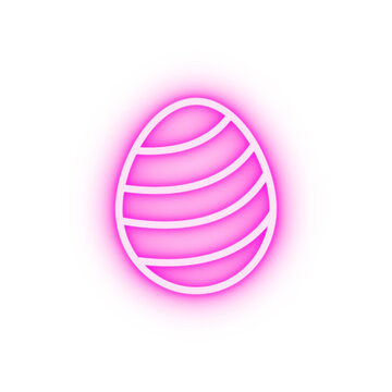 Egg Easter neon icon