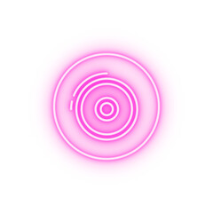 Audio connector neon icon
