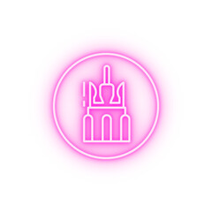 Plug connector neon icon